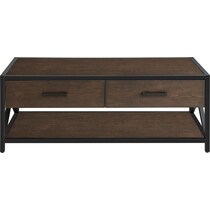 weston dark brown coffee table   
