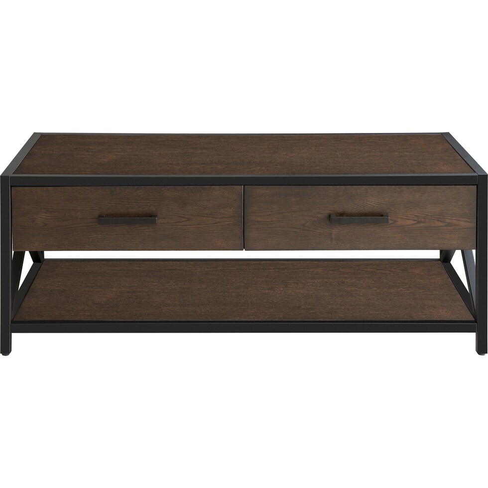 weston dark brown coffee table   