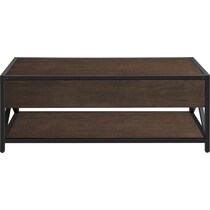 weston dark brown coffee table   