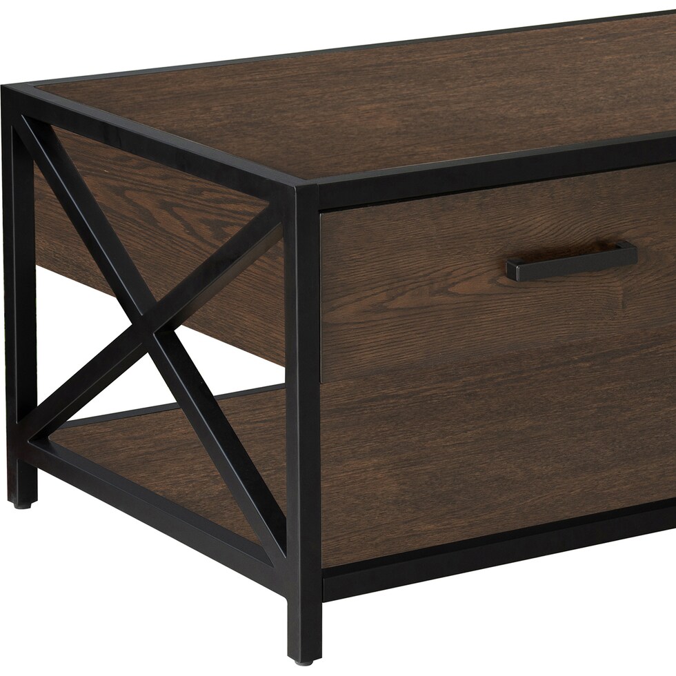 weston dark brown coffee table   