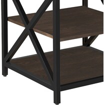 weston dark brown end table   