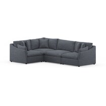 westport blue  pc sectional   