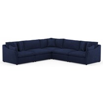 westport blue  pc sectional   