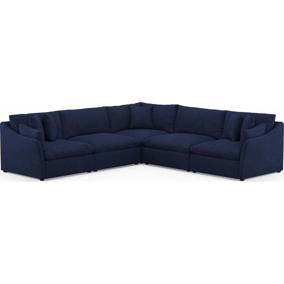 westport blue  pc sectional   