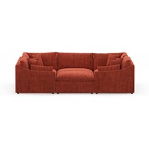 westport orange  pc sectional   