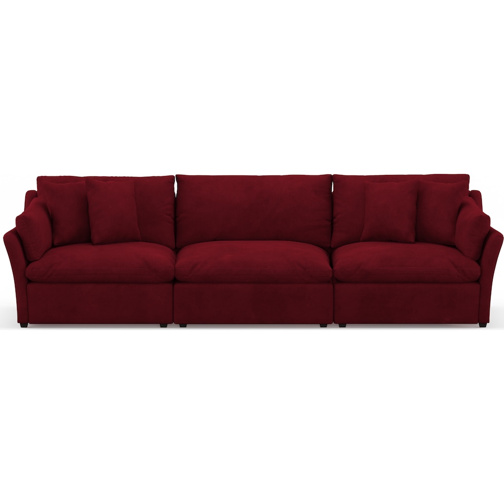 westport red sofa   