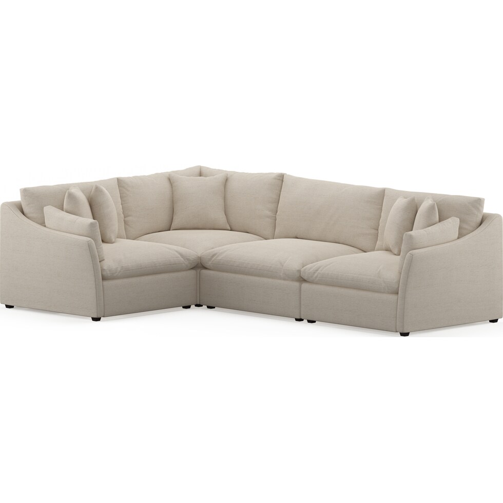westport white  pc sectional   