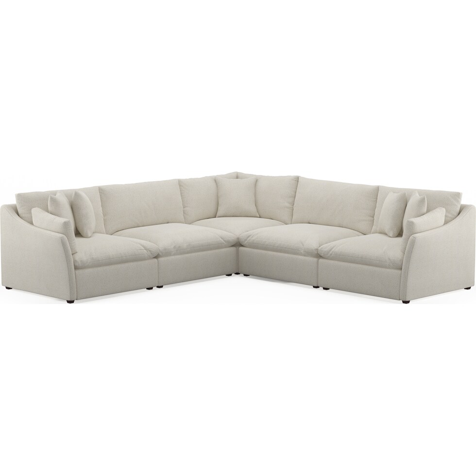 westport white  pc sectional   