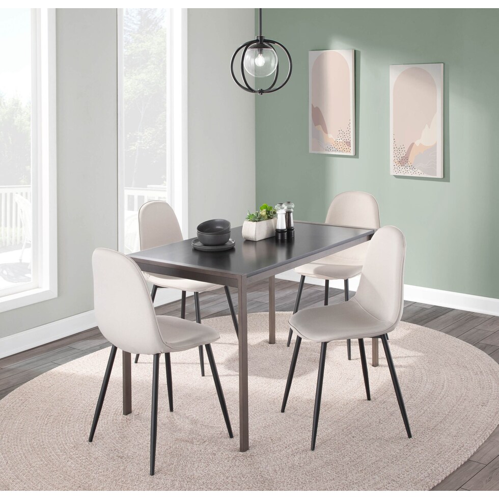 wheaton black dining table   
