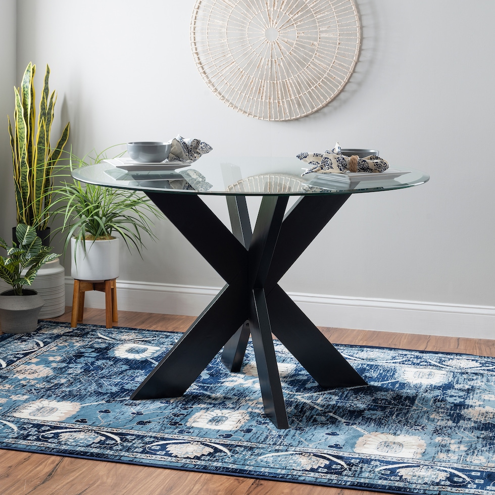 whitaker black dining table   