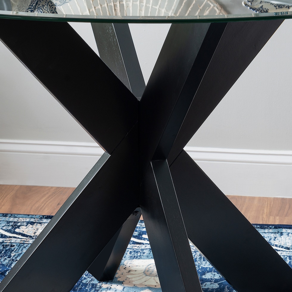 whitaker black dining table   