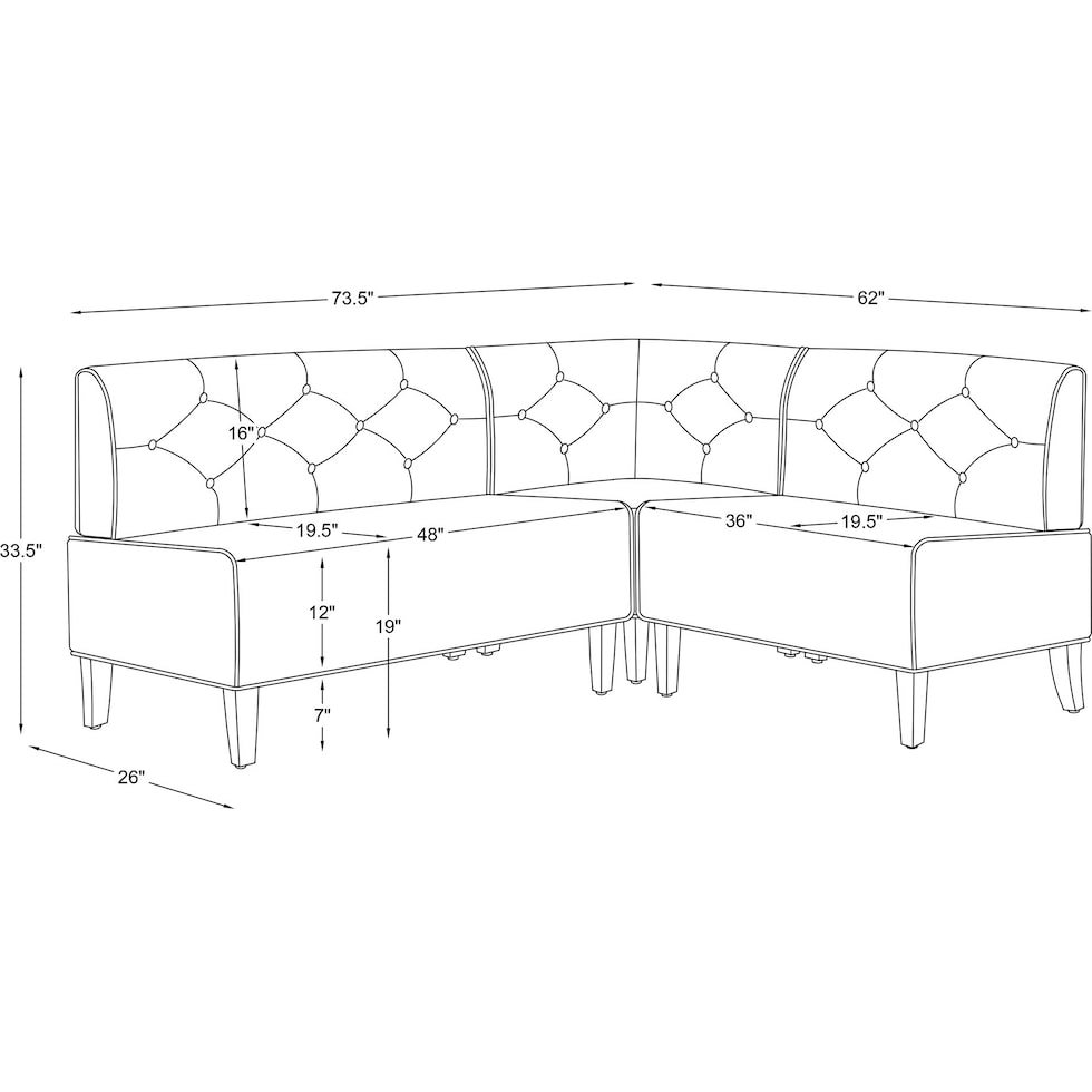 whitaker light brown dining bench   