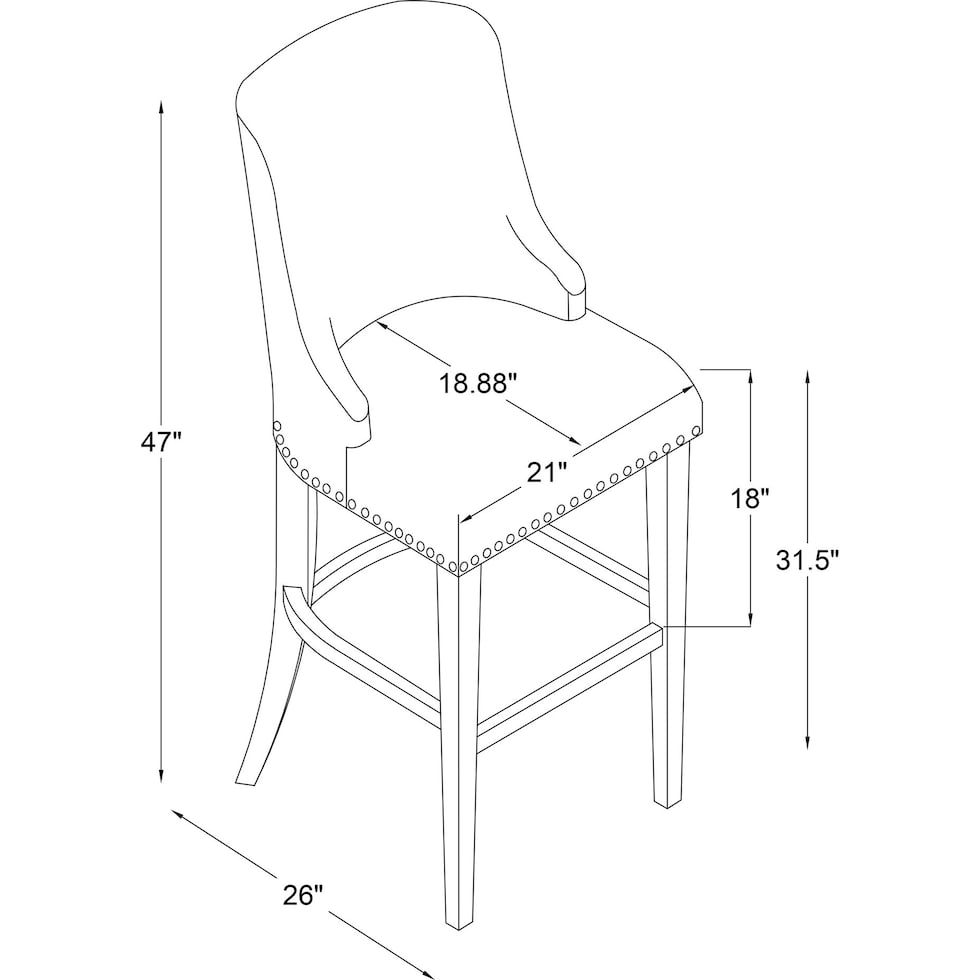 whitaker natural espresso bar stool   