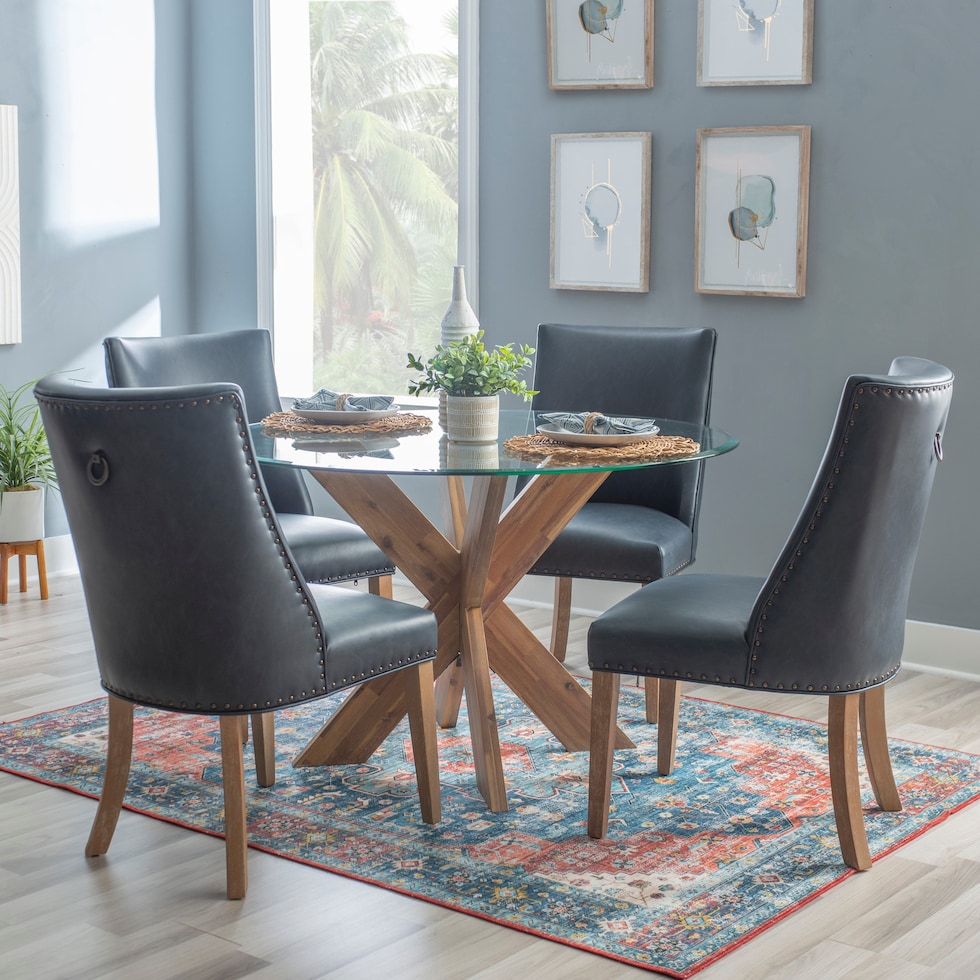 whitaker navy natural  pc dining room   