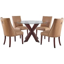 whitaker tan espresso  pc dining room   
