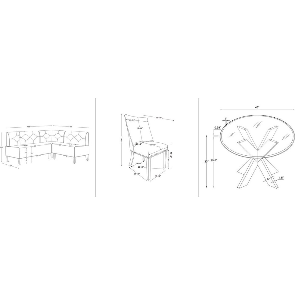 whitaker tan natural  pc dining room   