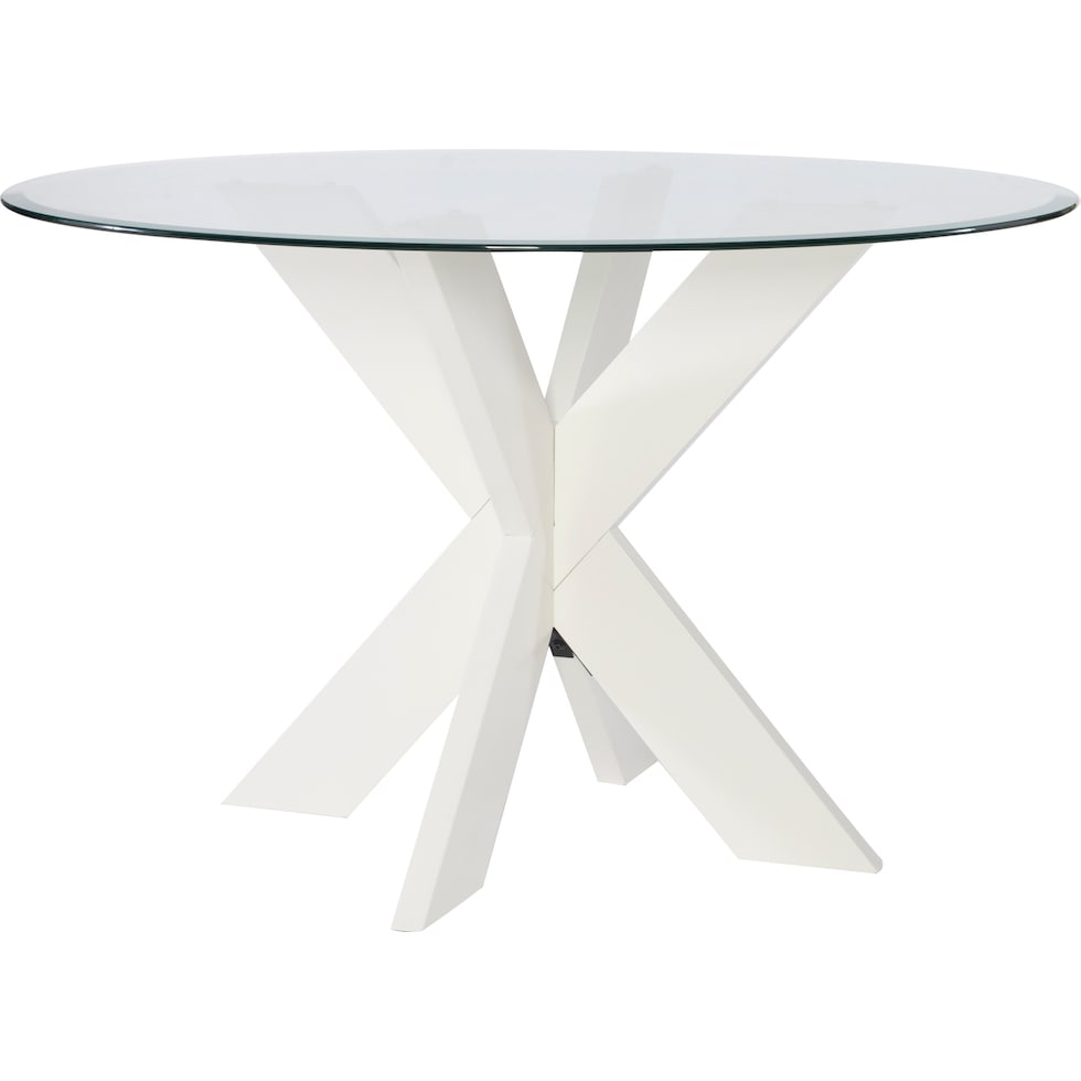 whitaker white dining table   