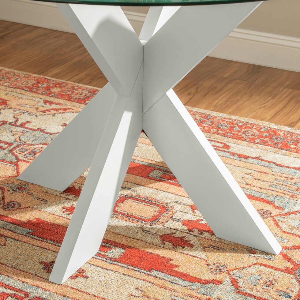 whitaker white dining table   