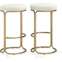 white and gold counter height stool   