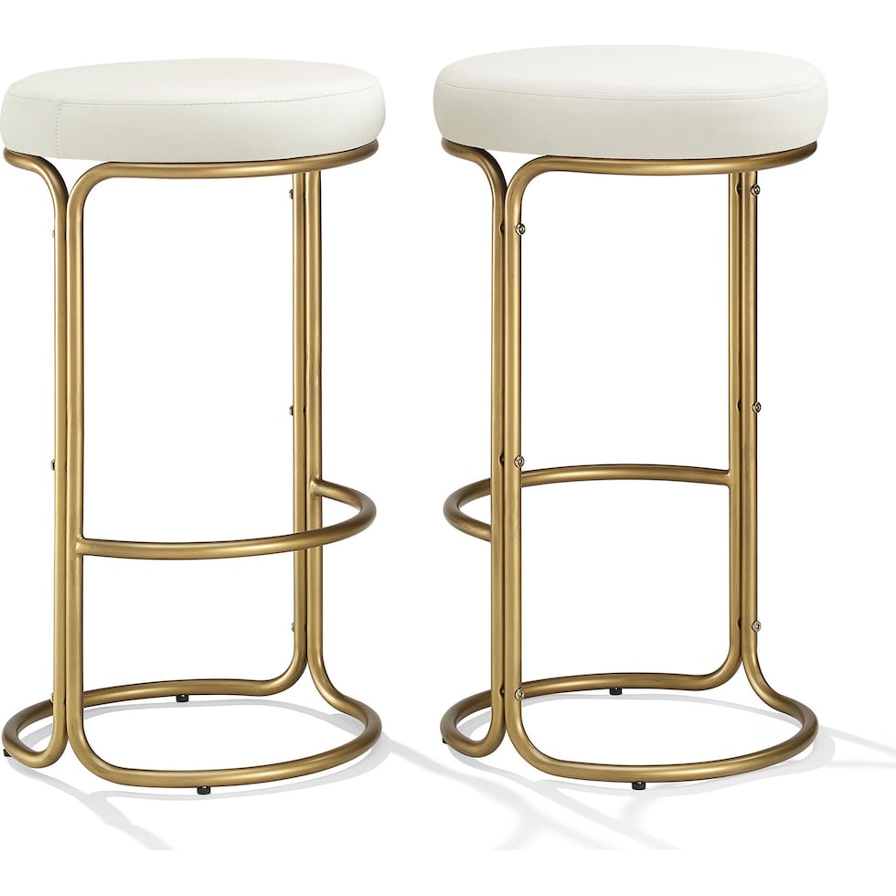 white and gold counter height stool   