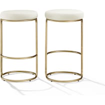 white and gold counter height stool   