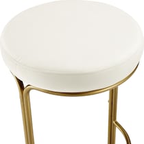 white and gold counter height stool   