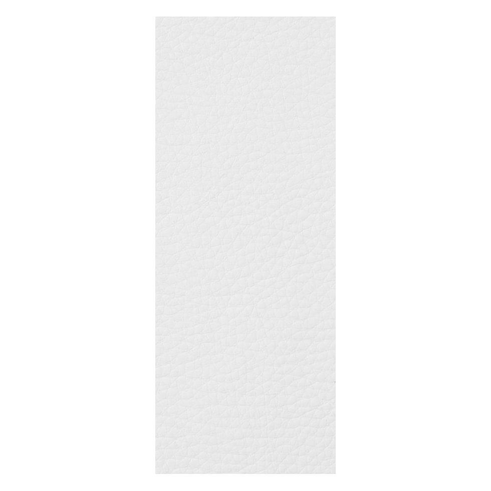 white faux leather chrome swatch  