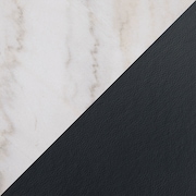 white marble black black legs swatch  