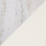 white marble white black legs swatch  