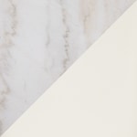white marble white black legs swatch  