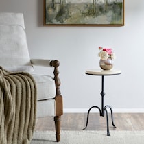 white black accent table   