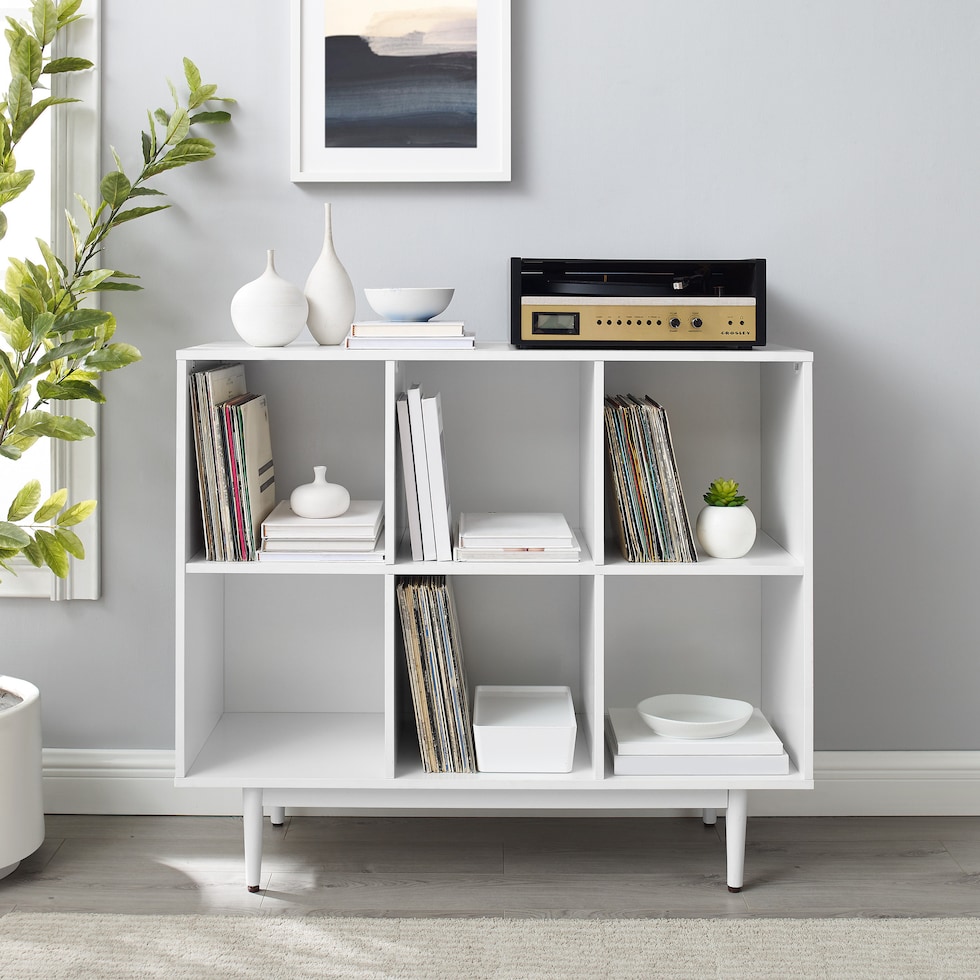 white bookcase   