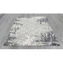 white gray area rug  x    