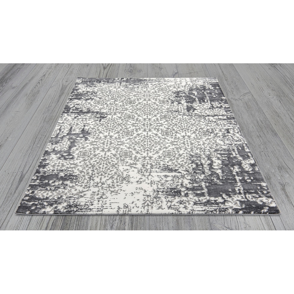 white gray area rug  x    