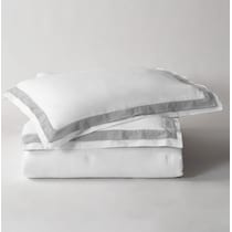 white gray king bedding set   