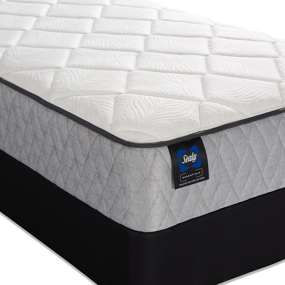 Sealy Gilroy Soft Queen Mattress and Split LowProfile Foundation