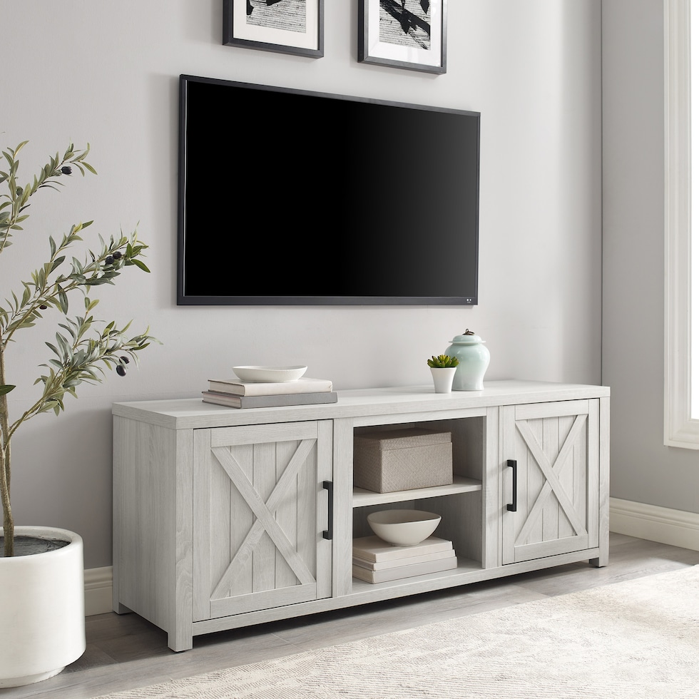 white tv stand   