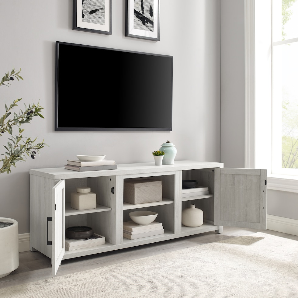 white tv stand   