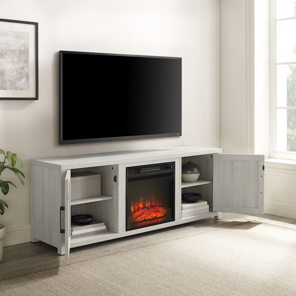 white tv stand   