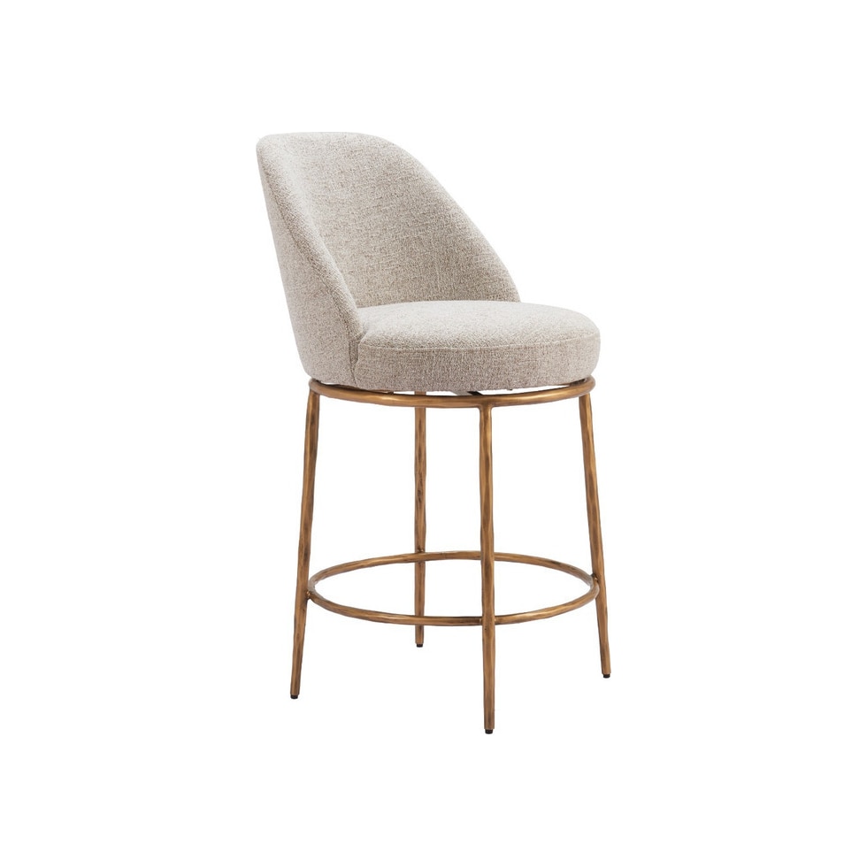 whitehaven neutral counter height stool   