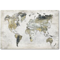 whole world gray wall art   