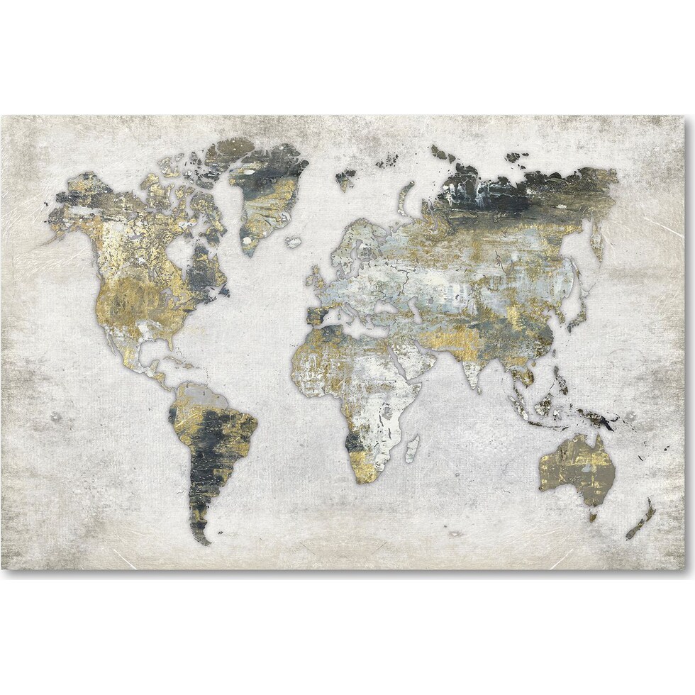 whole world gray wall art   