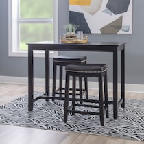 wilcox black  pc counter height dining room   