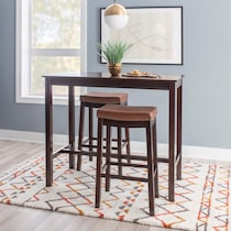 wilcox dark brown  pc bar set   