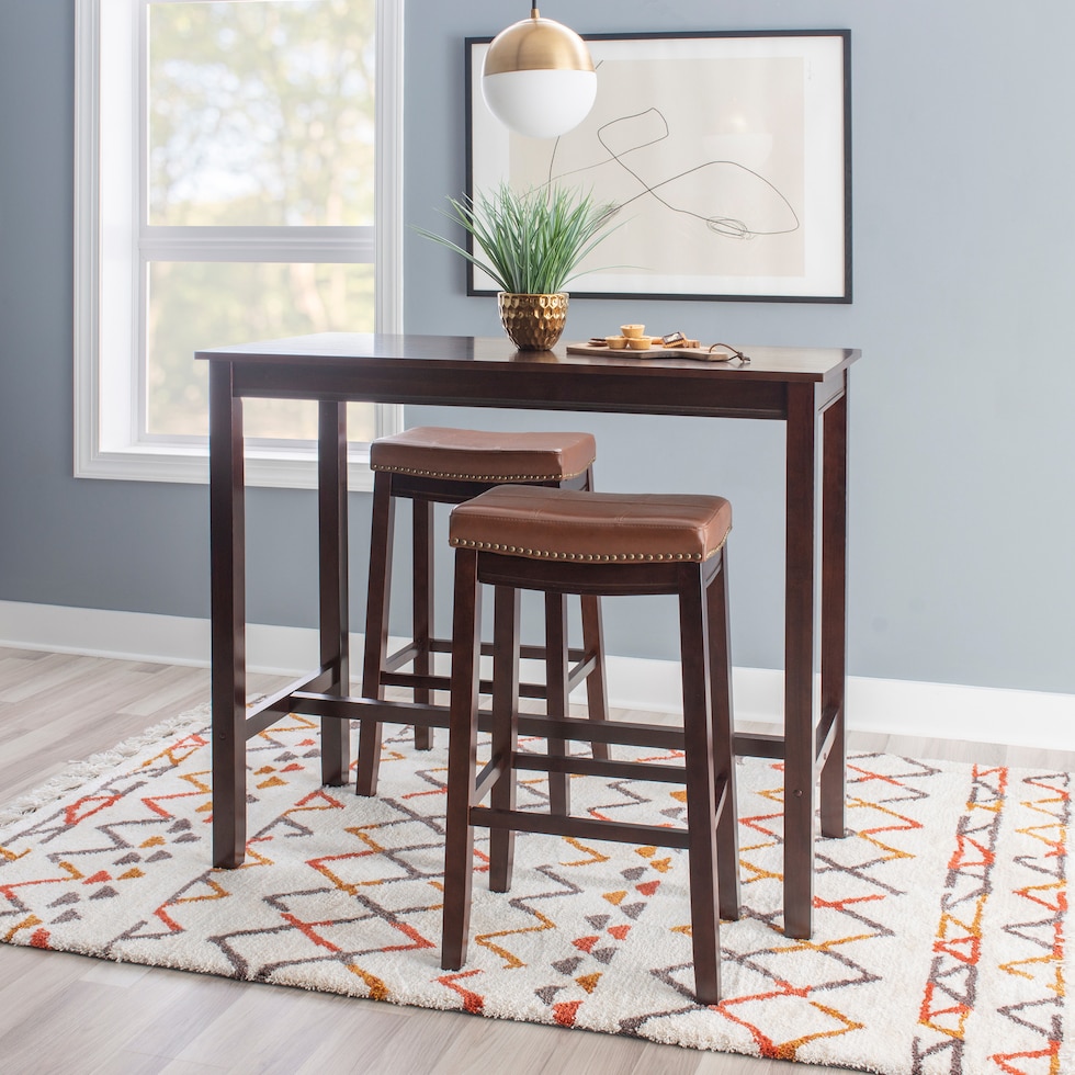 wilcox dark brown  pc bar set   