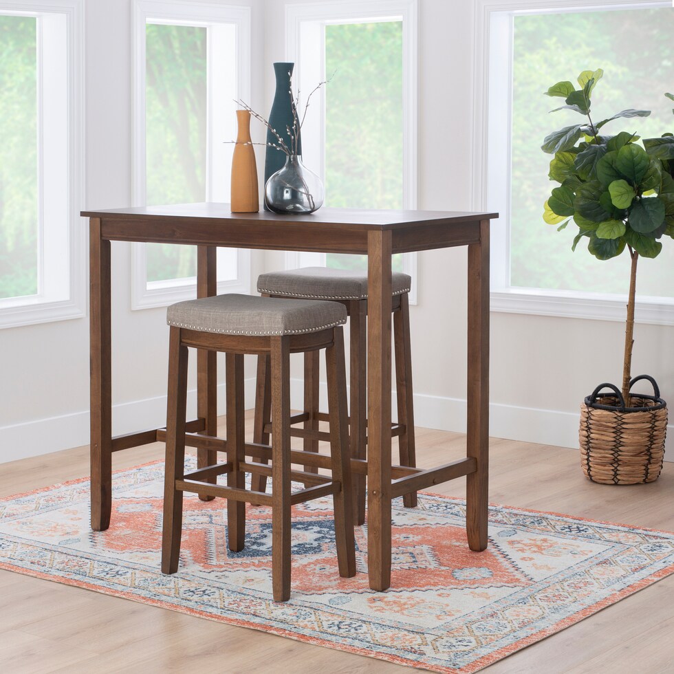 wilcox dark brown  pc bar set   