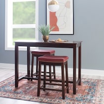 wilcox dark brown  pc counter height dining room   