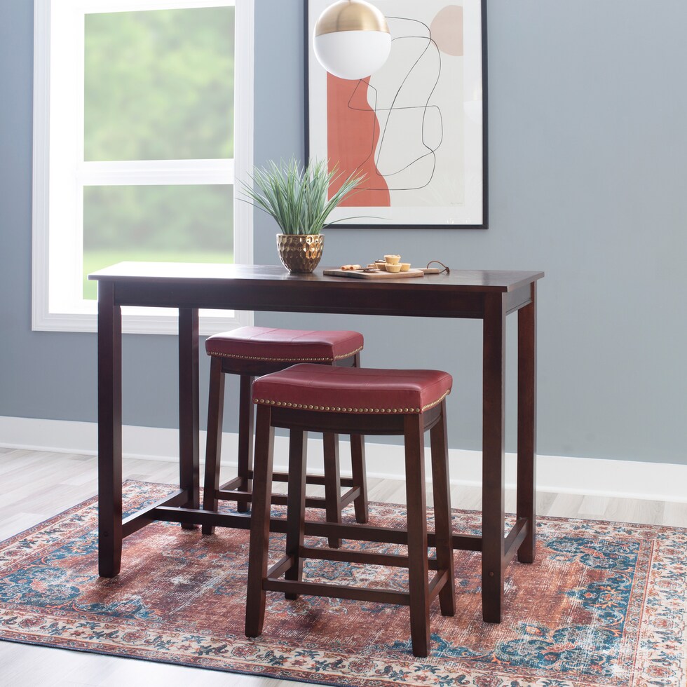 wilcox dark brown  pc counter height dining room   