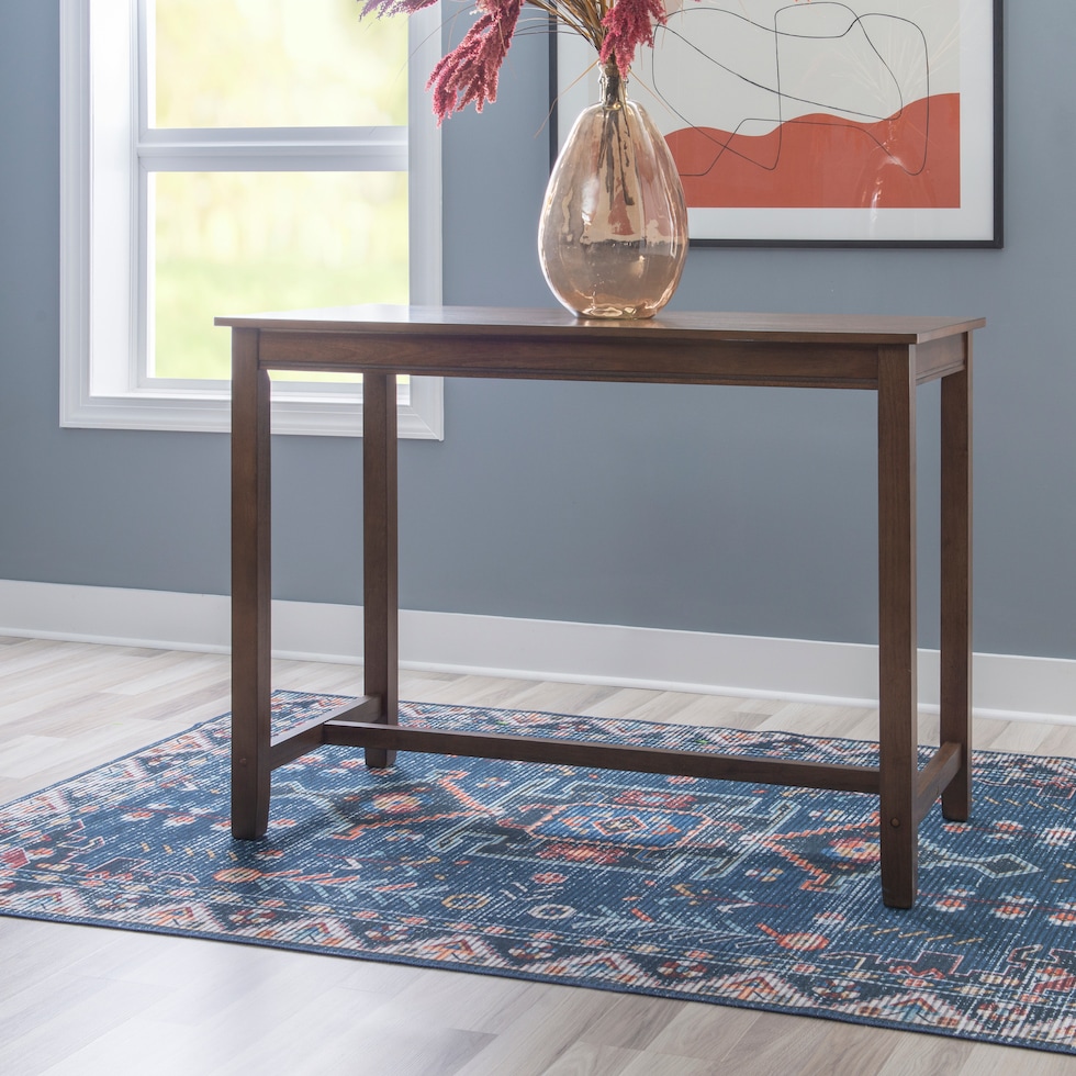 wilcox dark brown counter height dining table   