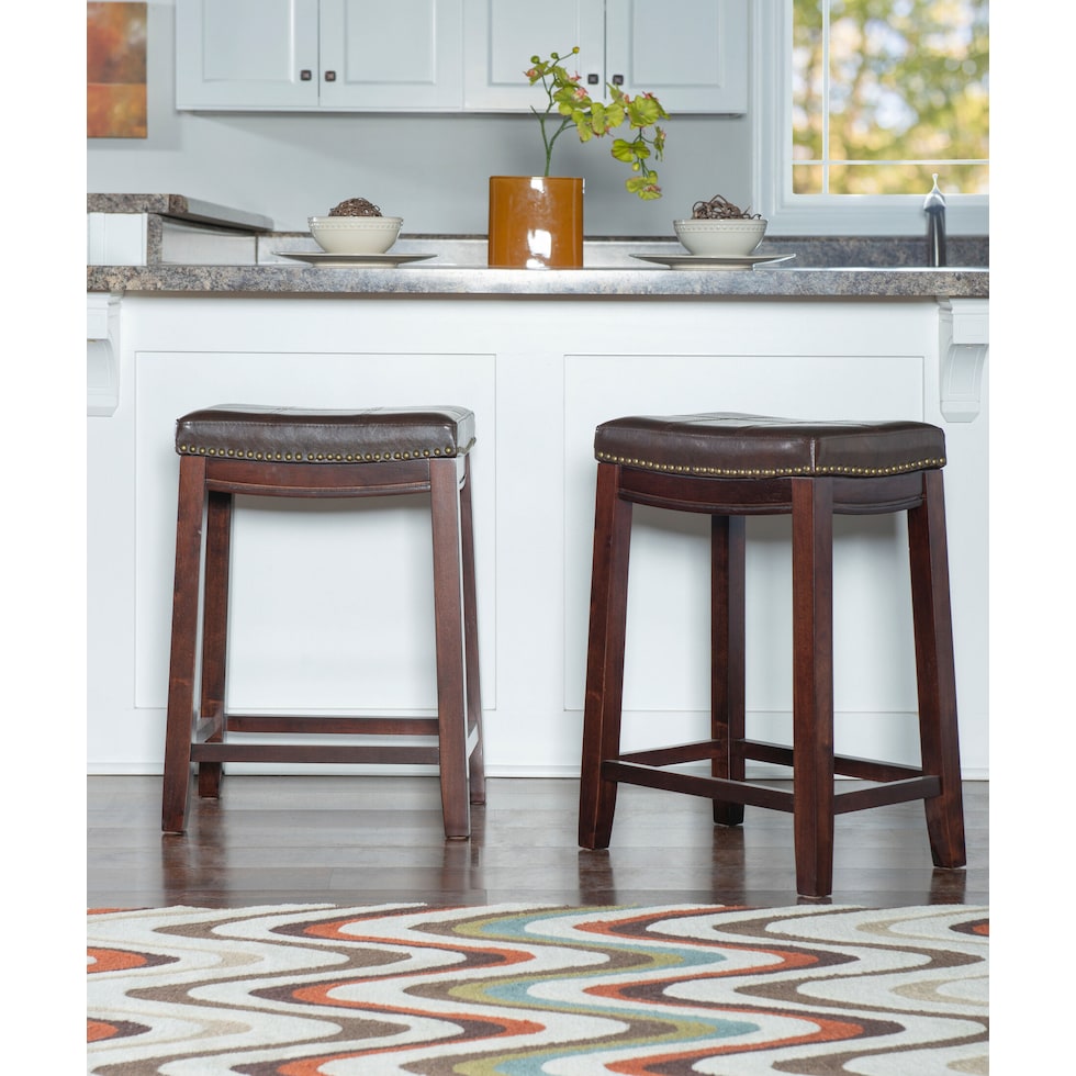 wilcox dark brown counter height stool   